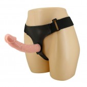 Гладкий фаллоимитатор с крупной головкой на ремешках - 19,7 см. - Baile - купить с доставкой в Батайске