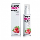 Съедобное согревающее массажное масло Love Me Tender Strawberry с ароматом клубники - 100 мл. - Love to Love - купить с доставкой в Батайске