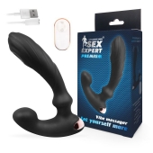 Черный вибромассажер простаты Sex Expert - 14,5 см. - Sex Expert - в Батайске купить с доставкой