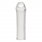 Текстурированная насадка на пенис Clear Textured Penis Enhancing Sleeve Extension - 16,5 см. - BlueLine - в Батайске купить с доставкой