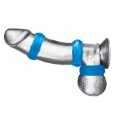 Комплект из трех голубых колец для эрекции 3-Pack Nuts   Bolts Stretch Cock Ring Set - BlueLine - в Батайске купить с доставкой