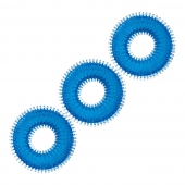 Комплект из трех голубых колец для эрекции 3-Pack Ultra-Stim Stretch Cock Rings - BlueLine - в Батайске купить с доставкой