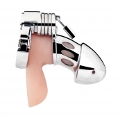 Клетка на пенис из металла Obedience Cock Cage - BlueLine - купить с доставкой в Батайске