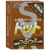 Презервативы Sagami Xtreme FEEL UP с точечной текстурой и линиями прилегания - 3 шт. - Sagami - купить с доставкой в Батайске