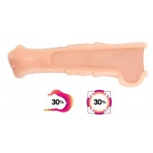 Телесная фантазийная насадка на член Cock Sleeve Size L - KOKOS - в Батайске купить с доставкой