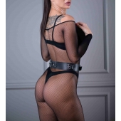 Черный кожаный пояс Sex Game - БДСМ Арсенал - купить с доставкой в Батайске