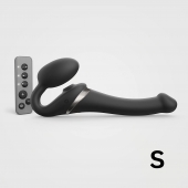 Черный безремневой страпон Multi Orgasm Size S с клиторальной стимуляцией - Strap-on-me - купить с доставкой в Батайске