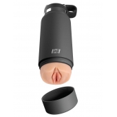 Серый мастурбатор в виде бутылки F*ck Flask - Pipedream - в Батайске купить с доставкой