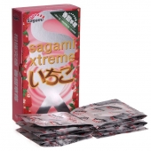 Презервативы Sagami Xtreme Strawberry c ароматом клубники - 10 шт. - Sagami - купить с доставкой в Батайске