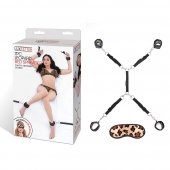 Леопардовая фиксация на матрас для рук и ног Classic Bedspreader - Lux Fetish - купить с доставкой в Батайске