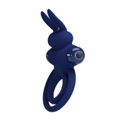 Синее эрекционное кольцо с вибростимуляцией клитора Powerful Ring - Baile - в Батайске купить с доставкой