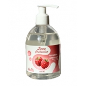 Лубрикант на водной основе Love Protection Raspberry с ароматом малины - 300 мл. - Lola Games - купить с доставкой в Батайске