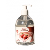 Лубрикант на водной снове Love Protection Strawberry с ароматом клубники - 300 мл. - Lola Games - купить с доставкой в Батайске