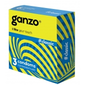 Классические презервативы с обильной смазкой Ganzo Classic - 3 шт. - Ganzo - купить с доставкой в Батайске