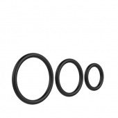 Набор из 3 чёрных колец различного диаметра - Baile - в Батайске купить с доставкой