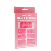 Набор из 7 розовых насадок на пенис ONE-A-DAY PENIS SLEEVES PINK - Seven Creations - в Батайске купить с доставкой