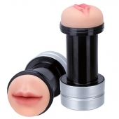 Двусторонний мастурбатор REALSTUFF 2 IN 1 HUMMER MOUTH   VAGINA - ротик и вагина - Dream Toys - в Батайске купить с доставкой