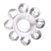 Прозрачное гелевое эрекционное кольцо-цветок - Toyfa Basic - в Батайске купить с доставкой