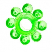Зеленое эрекционное кольцо-цветок - Toyfa Basic - в Батайске купить с доставкой