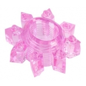 Розовое гелевое эрекционное кольцо-звезда - Toyfa Basic - в Батайске купить с доставкой