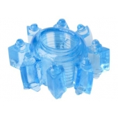 Голубая гелевая насадка-звезда - Toyfa Basic - в Батайске купить с доставкой