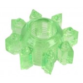 Зеленое эрекционное кольцо-звезда - Toyfa Basic - в Батайске купить с доставкой