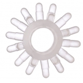 Прозрачное гелевое эрекционное кольцо с шипиками - Toyfa Basic - в Батайске купить с доставкой