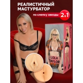 Двусторонний мастурбатор Lola Taylor - 22 см. - ФлешНаш - в Батайске купить с доставкой