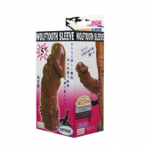 Коричневая насадка на пенис Wolftooth Sleeve - 13 см. - Baile - в Батайске купить с доставкой