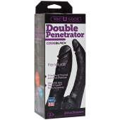 Черная насадка-фаллоимитатор для двойной стимуляции Double Penetrator - 16 см. - Doc Johnson - купить с доставкой в Батайске