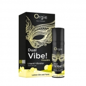 Съедобный жидкий вибратор Dual Vibe! со вкусом лимонного джина с тоником - 15 мл. - ORGIE - купить с доставкой в Батайске