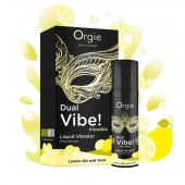 Съедобный жидкий вибратор Dual Vibe! со вкусом лимонного джина с тоником - 15 мл. - ORGIE - купить с доставкой в Батайске
