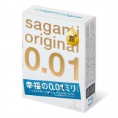 Увлажнённые презервативы Sagami Original 0.01 Extra Lub - 2 шт. - Sagami - купить с доставкой в Батайске