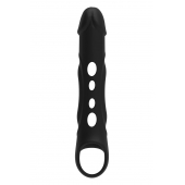 Черная насадка-удлинитель Vibrating Extender With Remote с вибрацией - Dream Toys - в Батайске купить с доставкой