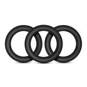 Набор из 3 черных эрекционных колец Black Small Penis Rings - Blush Novelties - в Батайске купить с доставкой