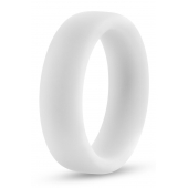 Белое люминесцентное эрекционное кольцо Silicone Glo Cock Ring - Blush Novelties - в Батайске купить с доставкой