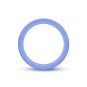 Голубое люминесцентное кольцо Silicone Glo Cock Ring - Blush Novelties - в Батайске купить с доставкой