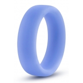 Голубое люминесцентное кольцо Silicone Glo Cock Ring - Blush Novelties - в Батайске купить с доставкой