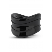 Черное эрекционное кольцо на мошонку Beef Ball Stretcher Snug - Blush Novelties - в Батайске купить с доставкой