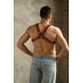 Черно-красная мужская портупея Black-Red - БДСМ Арсенал - купить с доставкой в Батайске