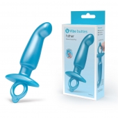 Голубая анальная пробка для массажа простаты Hither Silicone Prostate Plug - 14,3 см. - b-Vibe - в Батайске купить с доставкой