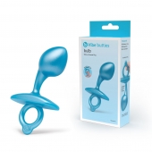 Голубая анальная пробка для массажа простаты Bulb Silicone Prostate Plug - 10,7 см. - b-Vibe - в Батайске купить с доставкой