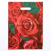 Пакет с цветочным принтом и вырубной ручкой (30х40 см) - Сима-Ленд - купить с доставкой в Батайске