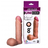 Фаллическая насадка для страпона UNICOCK 8  - 20 см. - LOVETOY (А-Полимер) - купить с доставкой в Батайске