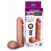 Фаллическая насадка для страпона UNICOCK 8  - 20 см. - LOVETOY (А-Полимер) - купить с доставкой в Батайске