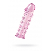 Розовая насадка на пенис с шипами - 12,5 см. - A-toys - в Батайске купить с доставкой