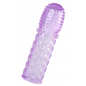 Фиолетовая рельефная насадка на пенис - 13,5 см. - A-toys - в Батайске купить с доставкой