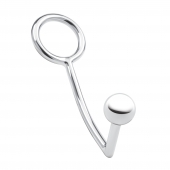 Кольцо на пенис с анальным стимулятором Stainless Steel Anal Hook   Cock Ring - BlueLine - в Батайске купить с доставкой