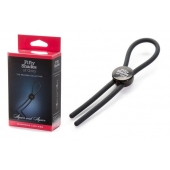Тёмно-серое эрекционное кольцо с зажимом Again and Again Adjustable Cock Ring - Fifty Shades of Grey - в Батайске купить с доставкой