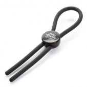 Тёмно-серое эрекционное кольцо с зажимом Again and Again Adjustable Cock Ring - Fifty Shades of Grey - в Батайске купить с доставкой